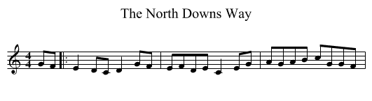 The North Downs Way - staff notation