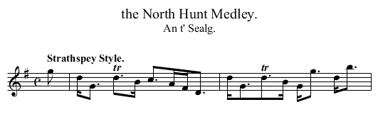 the North Hunt Medley. - staff notation