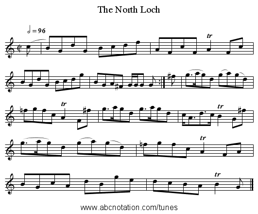 The North Loch - staff notation