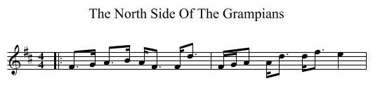 The North Side Of The Grampians - staff notation