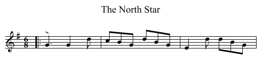 The North Star - staff notation