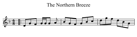 The Northern Breeze - staff notation
