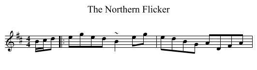The Northern Flicker - staff notation