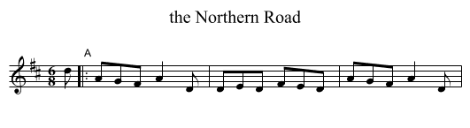 the Northern Road - staff notation