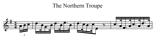 The Northern Troupe - staff notation