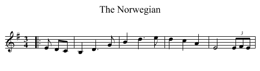 The Norwegian - staff notation