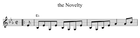 the Novelty - staff notation