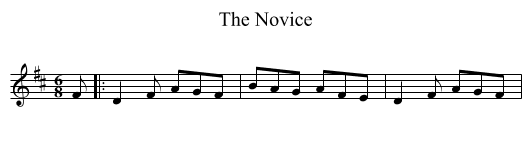 The Novice - staff notation