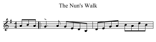 The Nun's Walk - staff notation