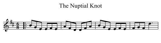 The Nuptial Knot - staff notation