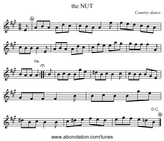 the NUT - staff notation
