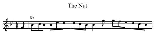 The Nut - staff notation
