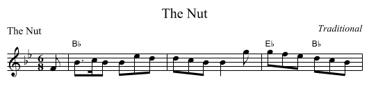 The Nut - staff notation