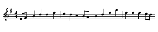 The Nutting Girl - staff notation