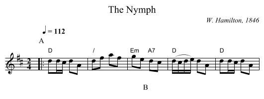 The Nymph - staff notation