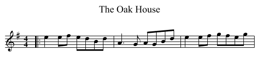 The Oak House - staff notation