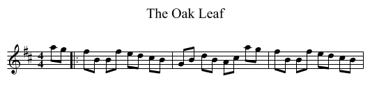 The Oak Leaf - staff notation