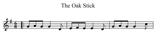 The Oak Stick - staff notation