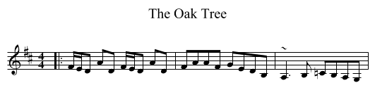 The Oak Tree - staff notation