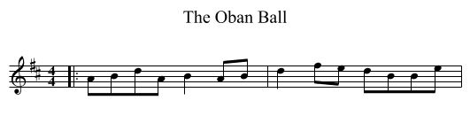 The Oban Ball - staff notation