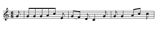 The Oda G. - staff notation