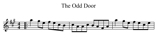 The Odd Door - staff notation