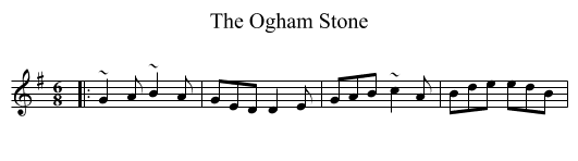 The Ogham Stone - staff notation
