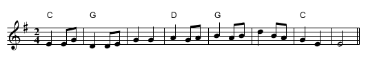 The Old Churchyard - staff notation