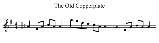 The Old Copperplate - staff notation
