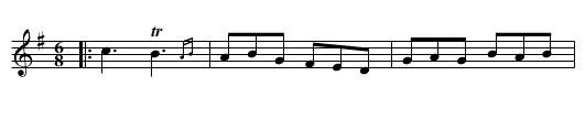 the Old Country Bumpkin - staff notation
