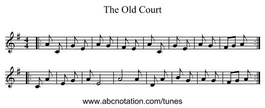 The Old Court - staff notation