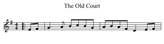 The Old Court - staff notation