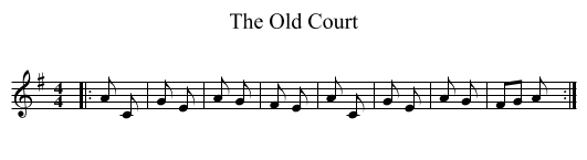 The Old Court - staff notation