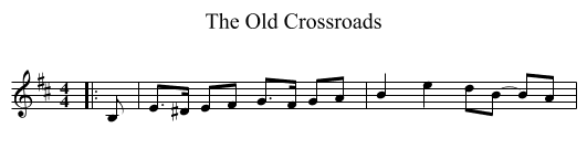 The Old Crossroads - staff notation