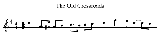 The Old Crossroads - staff notation