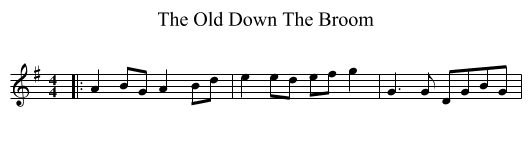 The Old Down The Broom - staff notation