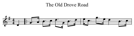 The Old Drove Road - staff notation