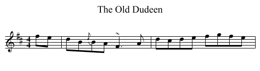 The Old Dudeen - staff notation