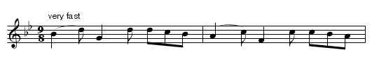The Old Dutch Churn - staff notation