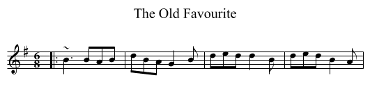 The Old Favourite - staff notation