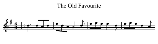 The Old Favourite - staff notation