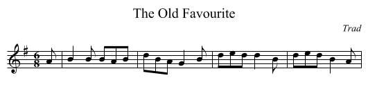 The Old Favourite - staff notation
