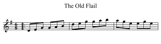 The Old Flail - staff notation