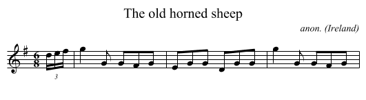 The old horned sheep - staff notation