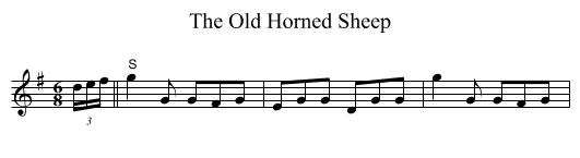 The Old Horned Sheep - staff notation