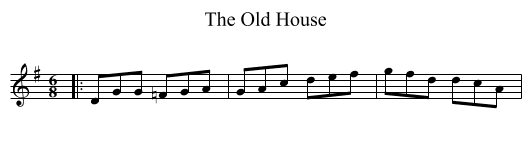 The Old House - staff notation