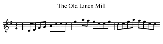 The Old Linen Mill - staff notation
