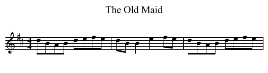 The Old Maid - staff notation