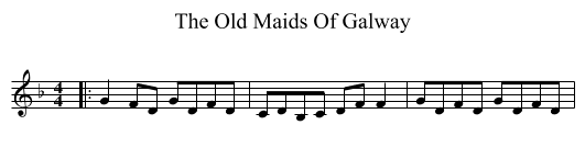 The Old Maids Of Galway - staff notation