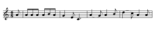 The Old Man in the Old Country - staff notation